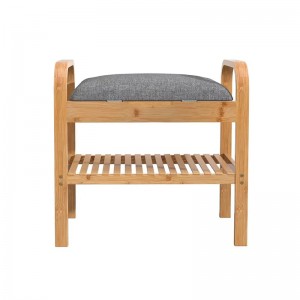 복도 디스플레이 선반 주최자 저장 신발 랙 벤치 대나무 신발 벤치