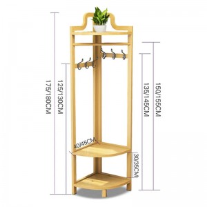 고품질 코너 선반 코트 저장장 랙 바닥 삼각형 행거 침실 거실을위한
