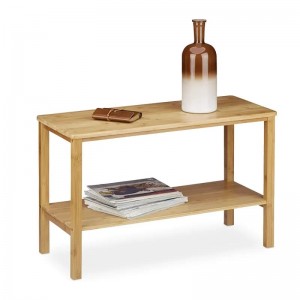 거실 천연 갈색 직사각형 대나무 커피 테이블 보관실